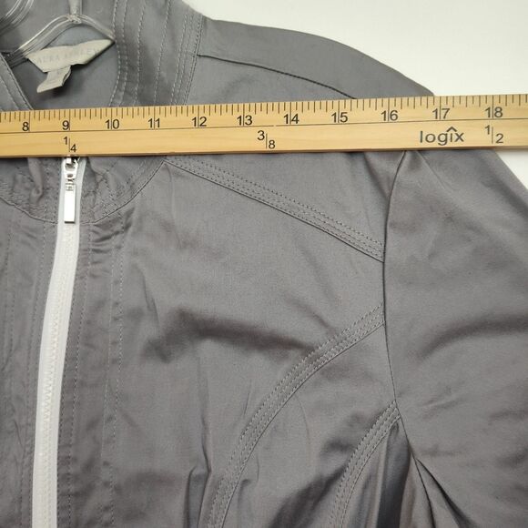 Laura Ashley Full-Zip Jacket Women's XL Gray Lightweight Zipped Pockets - Picture 3 of 9